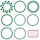 8 ITH-Stickdateien MugRug Untersetzer im Set für 10x10 cm Stickrahmen